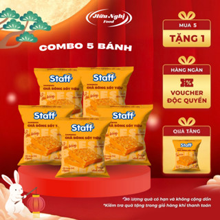  COMBO 5 Bánh mì Chà bông sốt tiêu 60g Staff 