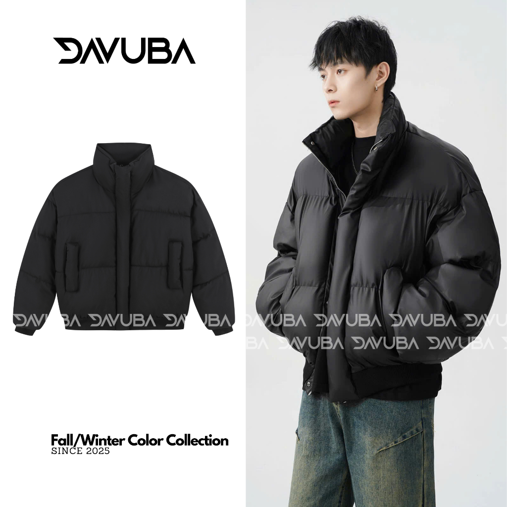 DAVUBA I Áo Phao Boxy (Ver2) Dày Dặn Tay Dài Cổ Cao Nam Nữ SM162 | BigBuy360 - bigbuy360.vn