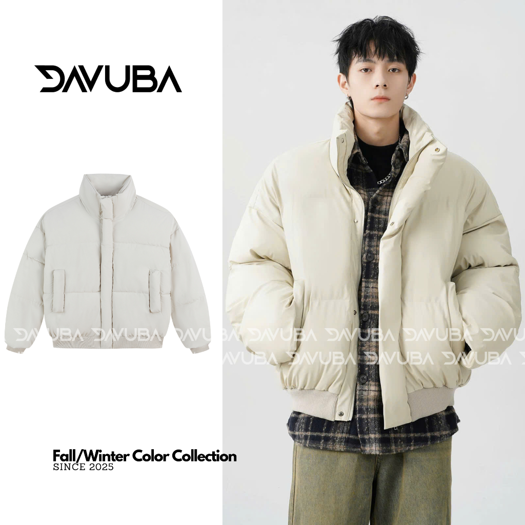 DAVUBA I Áo Phao Boxy (Ver2) Dày Dặn Tay Dài Cổ Cao Nam Nữ SM162 | BigBuy360 - bigbuy360.vn