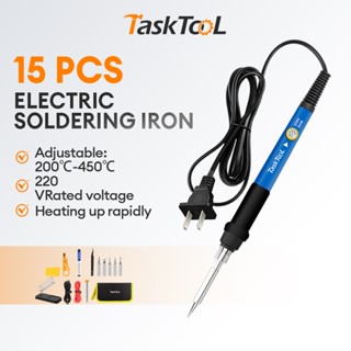  Mỏ hàn thiếc điều chỉnh nhiệt độ,máy hàn chì mini mỏ hàn 60w 220v và phụ kiện thiếc hàn TasKTooL 