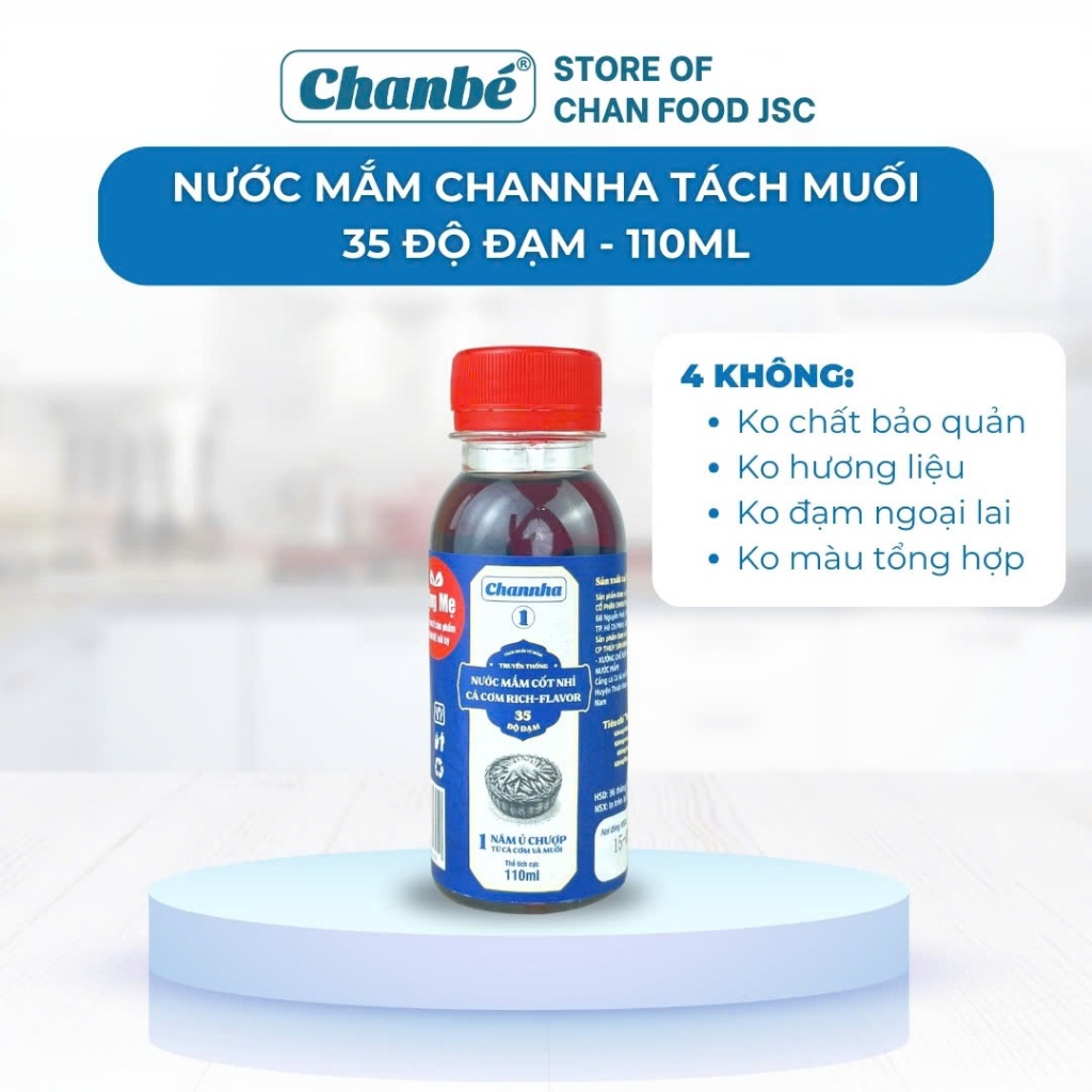 (QUÀ TẶNG KHÔNG BÁN) NƯỚC MẮM CHANBE 110ML/ DẦU ĂN DẶM CHANBE 100ML