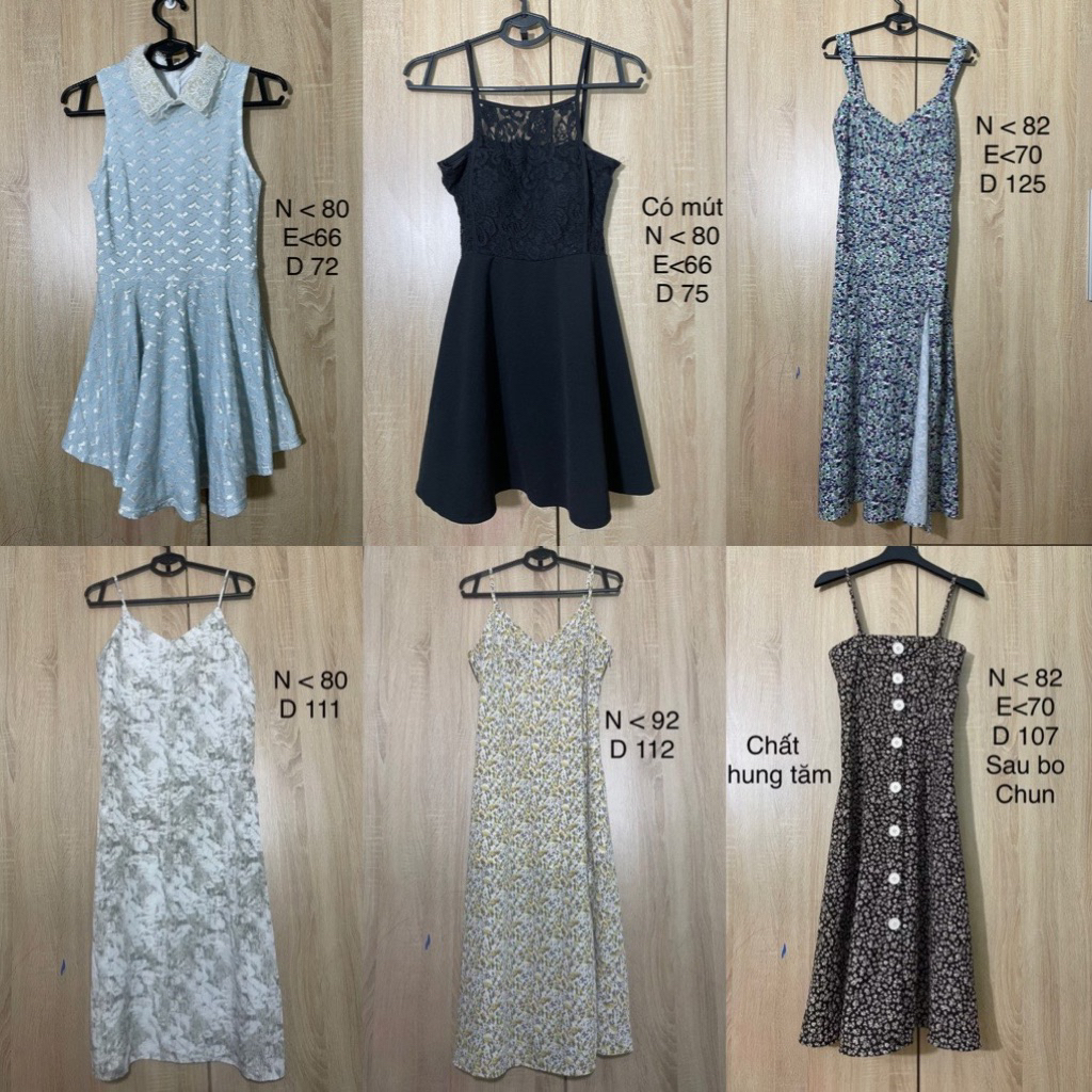 Đầm 2 dây đầm sát nách nhiều mẫu( M99)