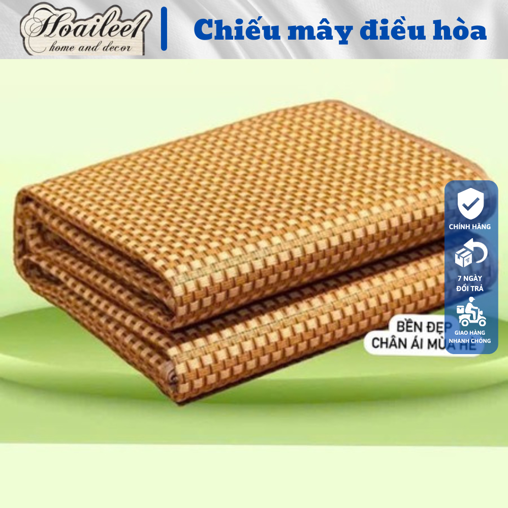 Chiếu Điều Hòa Loại Dầy Sợi Mây Tổng Hợp Cao Cấp, Chiếu Điều Hòa Thông Minh Thoáng Khí, Mát Rượi