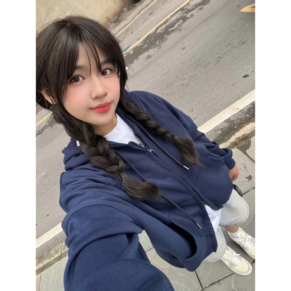 Áo Khoác Hoodie Zip Boxy Miucho Nỉ 2 Da Cao Cấp Dày Dặn Mềm Mại Thoáng Mát HXT02 | BigBuy360 - bigbuy360.vn