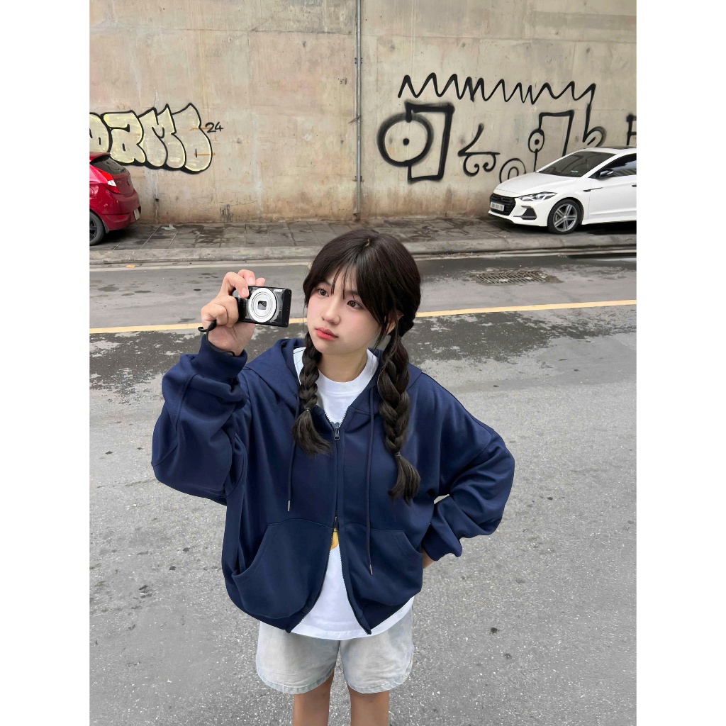 Áo Khoác Hoodie Zip Boxy Miucho Nỉ 2 Da Cao Cấp Dày Dặn Mềm Mại Thoáng Mát HXT02 | BigBuy360 - bigbuy360.vn
