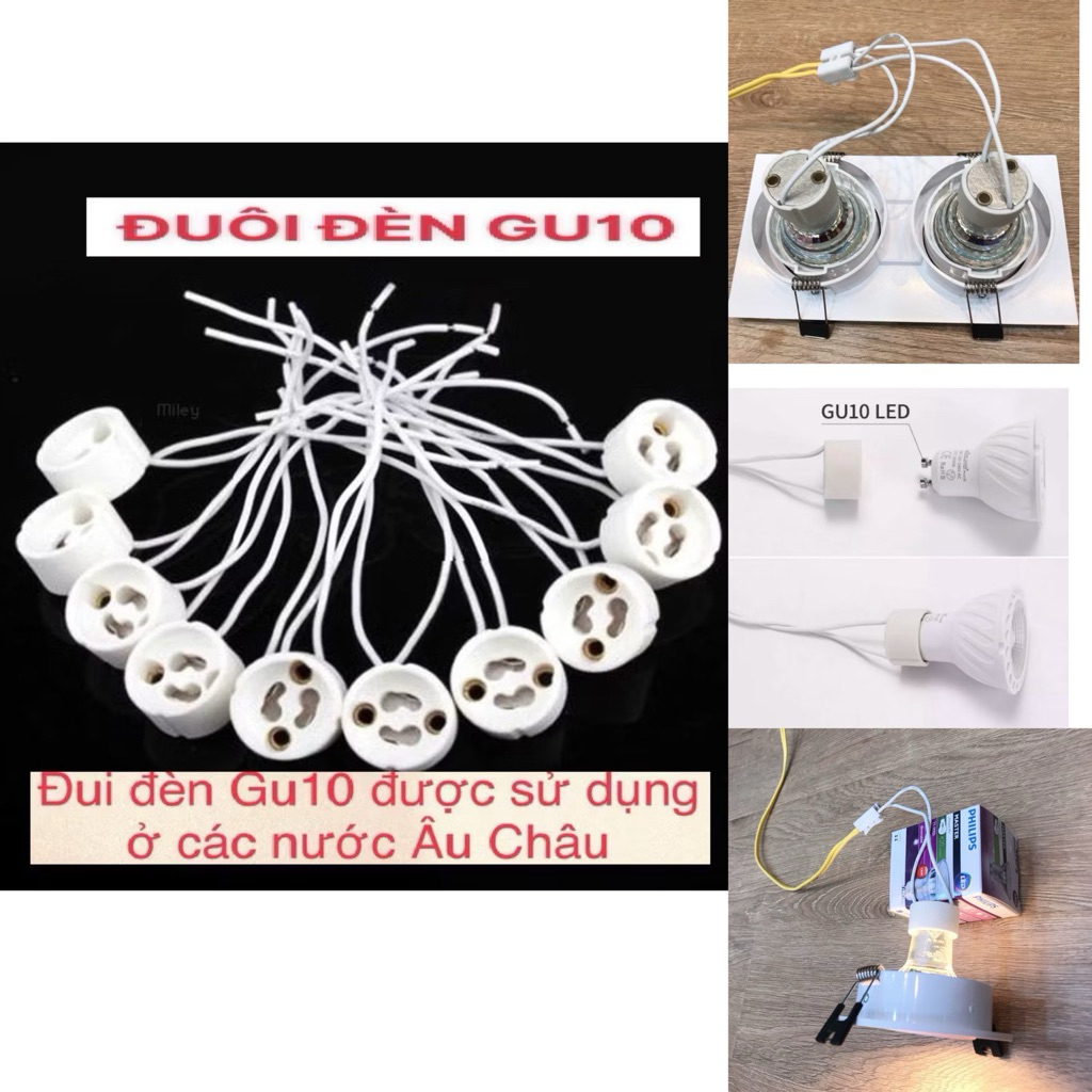 (XẢ KHO)Đui đèn GU10 dùng cho Bóng chén Spotlight [hàng chất lượng]