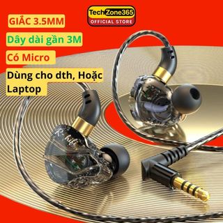  Tai nghe Gaming nhét tai In Ear Chống Ồn Có Mic Đàm Thoại USB Type C 3.5mm Cho Điện Thoại Laptop PC 