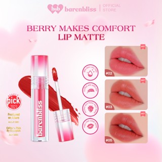  Son Kem Berry barenbliss Makes Comfort Lip Chất Mịn Mượt Hàn Quốc Dạng Lỏng Chuẩn Màu Bền Màu 3g 
