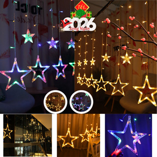  Dây Đèn Led Nháy Trang Trí 3M Thả Rủ Ngôi Sao Màn Thả Đèn Trang Trí Trong Nhà Ngoài Trời Cửa Sổ 