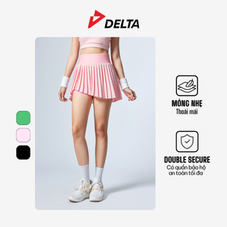  DELTA Chân Váy Pickleball Xếp Ly Có Quần Bảo Hộ Chất Mỏng Nhẹ SK024W1 