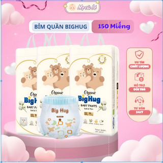   BIg Hug  COMBO 150 bỉm quần Big Hug form bo mông lưng chun đệm mây thấm hút tốt 