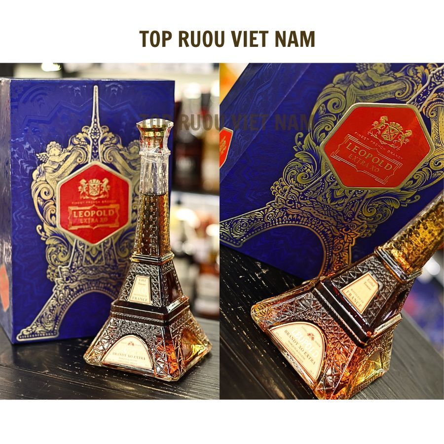Hộp Quà Tết Brandy XO Pháp Tháp Leopold - Sunny - Matignon 700ml [Chính Hãng] [Top Rượu VN]