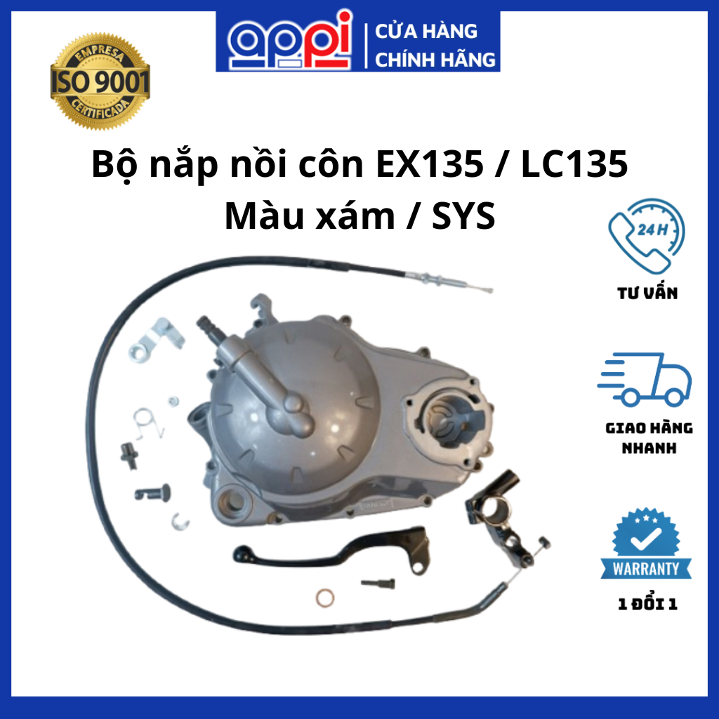 Bộ lốc nồi côn Exciter135 |Nắp nồi ampida LC135 racing chính hãng SYS 1740-MC-LC135