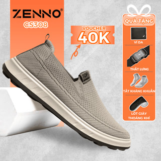  Giày Lười Thể Thao Nam CS308 ZENNO Sợi Vải Cao Cấp Thoáng Mát Đế Cao Su Tự Nhiên Bám Chắc Êm Nhẹ 