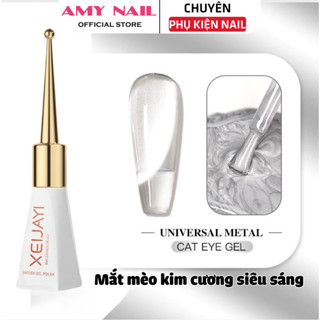  Sơn Gel Mắt Mèo Kim Cương Bạc XEIJAYI – Hiệu Ứng Ánh Kim Lấp Lánh Siêu Bắt Sáng – AMY NAIL 