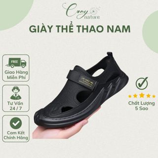  Dép Sandal Nam Thoáng Khí Đế Cao Su Cao Non Bền Đẹp Chống Trơn Trượt 