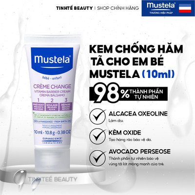 [HB GIFT] Kem Ngăn Ngừa Hăm Tã Cho Em Bé Mustela VITAMIN BARRIER CREAM 10ml