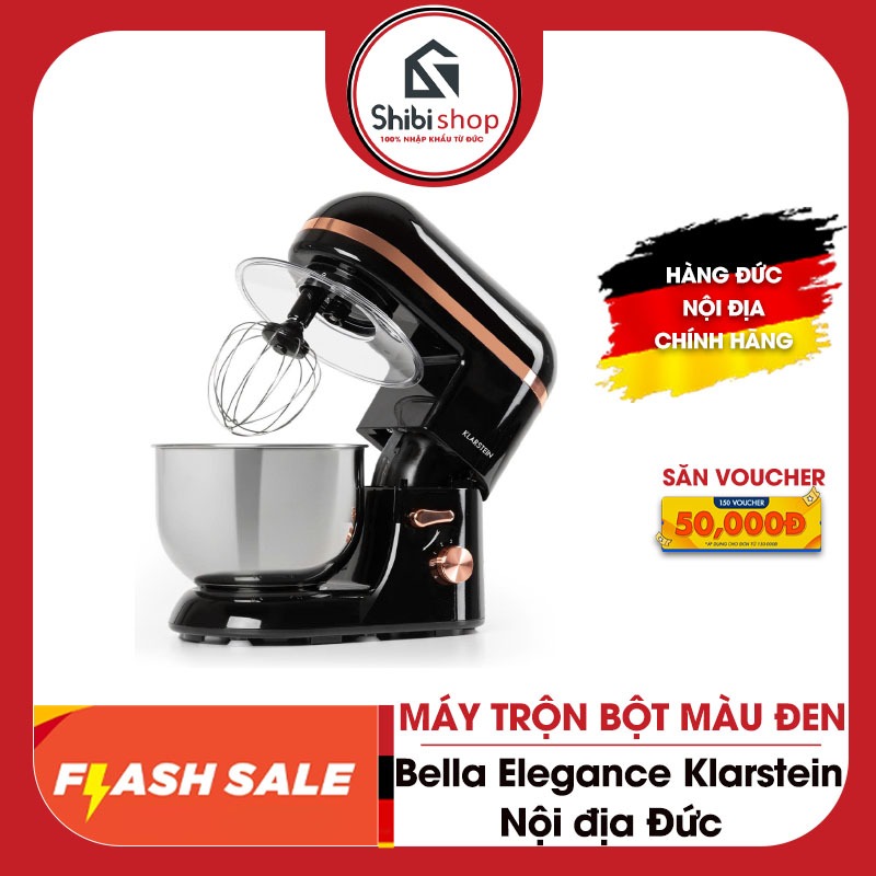 Máy trộn bột Bella Elegance Klarstein 2000w (màu đen), công suất mạnh. nhiều chế độ trộn, dễ vệ sinh