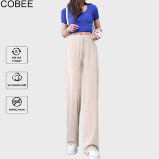  Quần ống suông rộng nữ COBEE cạp cao dáng dài form chuẩn thời trang nữ đẹp mặc đi làm đi chơi 