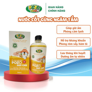  Nước cốt gừng tràm khuynh diệp muối hồng himalaya  tắm bé Pozo Baby Care 