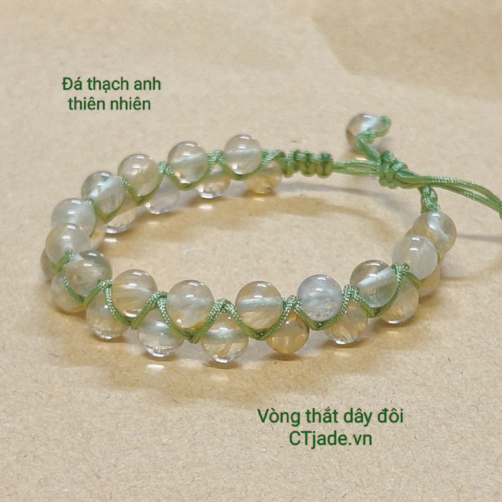 `SGN 2510201 Vòng tay thắt dây đá thiên nhiên CTjade