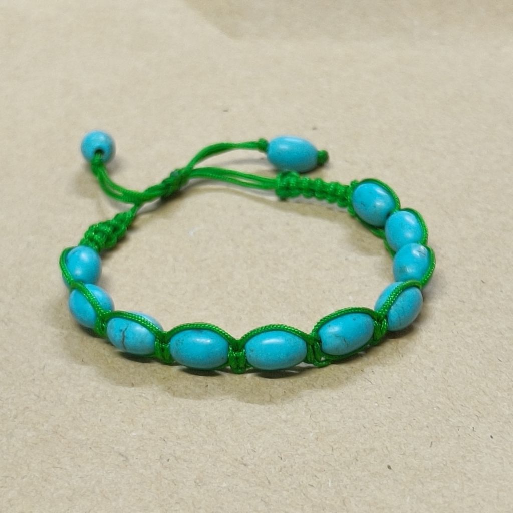 SGN 2510202 Vòng thắt dây tay đá thiên nhiên, Handmade CTjade