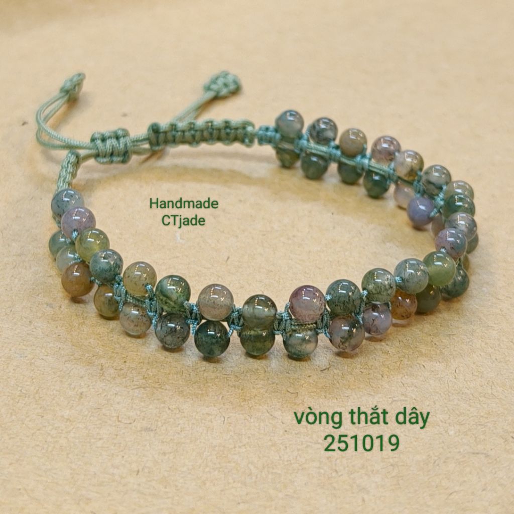 SGN 251019 Vòng thắt dây tay đá thiên nhiên Handmade CTjade