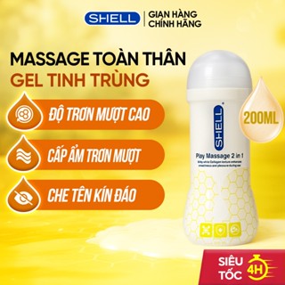  Gel Bôi Trơn Shell Play Massage 2 In 1 Collagen Gốc Nước Làm Mềm Da - Chai 200ml 