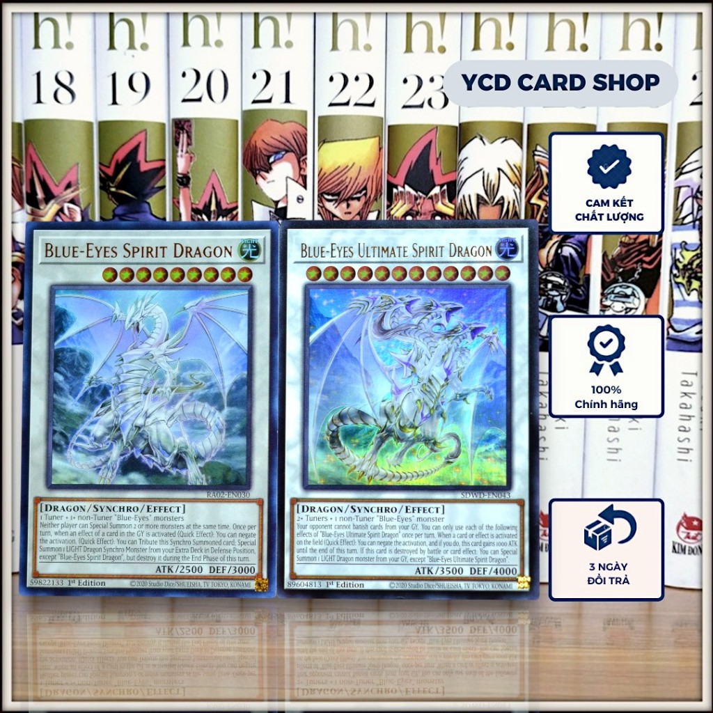 [YCDcardgame] Thẻ bài Yugioh Chính Hãng Set 2 Synchro Blue-eyes Spirit - Ultra Rare [Synchro]