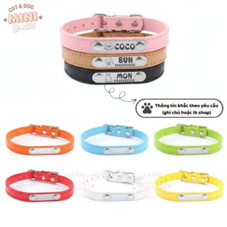   CÓ SẴN  Vòng cổ khắc tên cho chó cho mèo theo yêu cầu  TẶNG CHUÔNG  