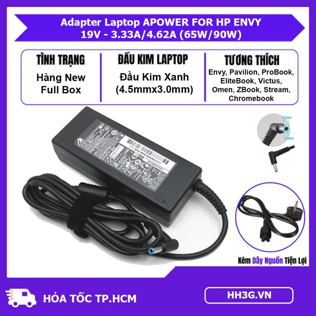 Adapter APOWER For HP Envy 90W