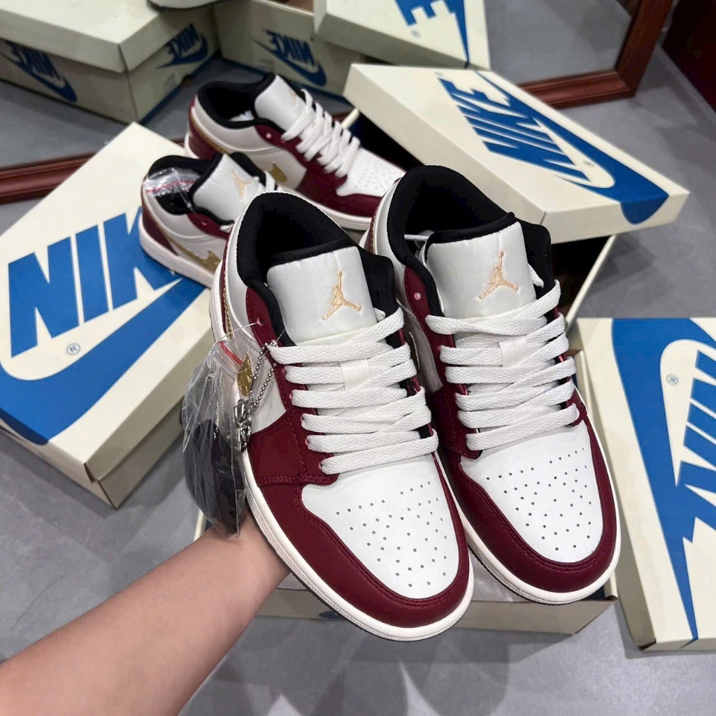 Giày JD1 low JD Rồng Đỏ, giày JD1 cổ thấp full bill box