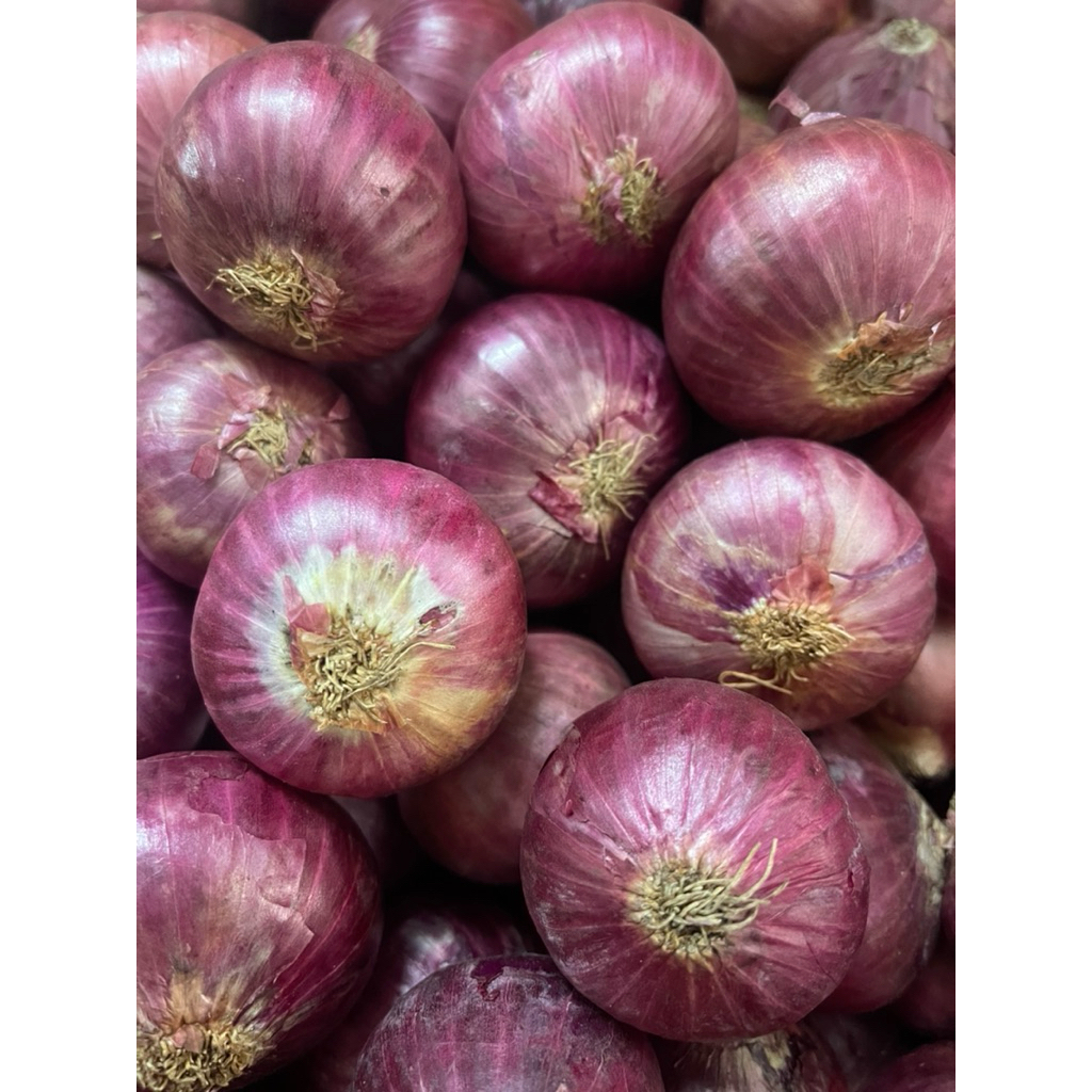 Hành Tím khô Ấn Độ - tím đậm (vụ mới) - củ to - nồng - cay - túi lưới tiện dụng