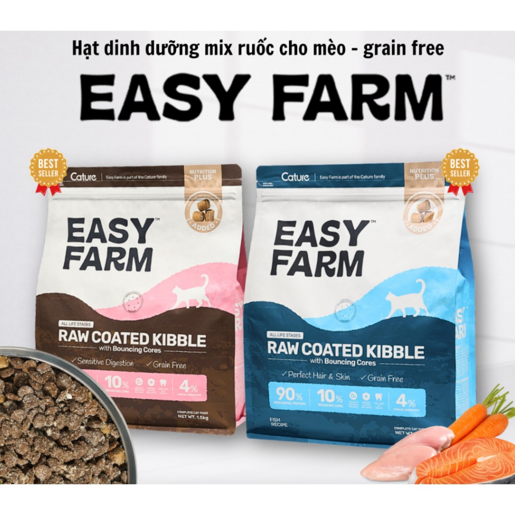 HẠT CATURE EASY FARM hạt mix ruốc/chà bông dinh dưỡng cho mèo