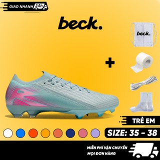  Giày Bóng Đá Trẻ Em Va'por 16 Elite Cổ Lửng Đế Đinh FG Bám Sân Các Màu Sắc Sân Cỏ Tự Nhiên 