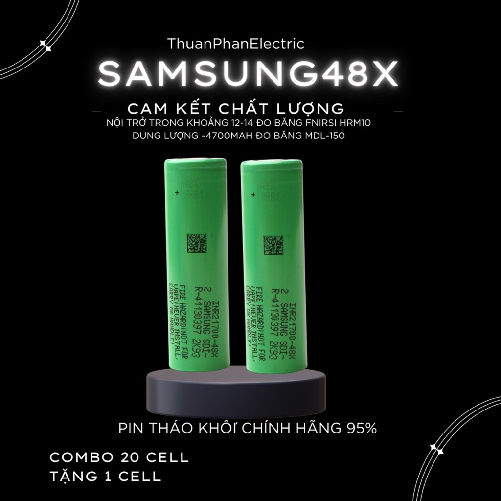 21700 Samsung48x, nội trở 12-14, dung lượng ~4700