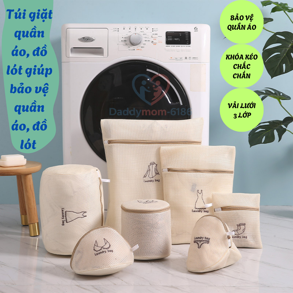 Bộ Túi Giặt Đa Năng – Bảo Quản Quần Áo Trong Máy Giặt -Túi Giặt Quần Áo Chống Xoắn, Chống Hư Hại – Combo 7 Món
