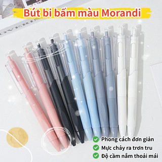  Bút bi bấm màu Morandi Bút gel Bút ký văn phòng Bút tốc ký Bút luyện đề học sinh Dụng cụ học tập. 