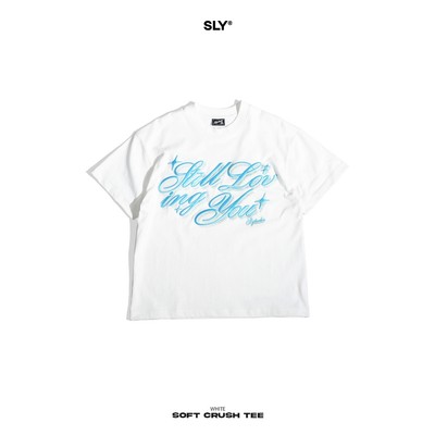 Áo thun cổ tròn SLY Soft Crush màu trắng