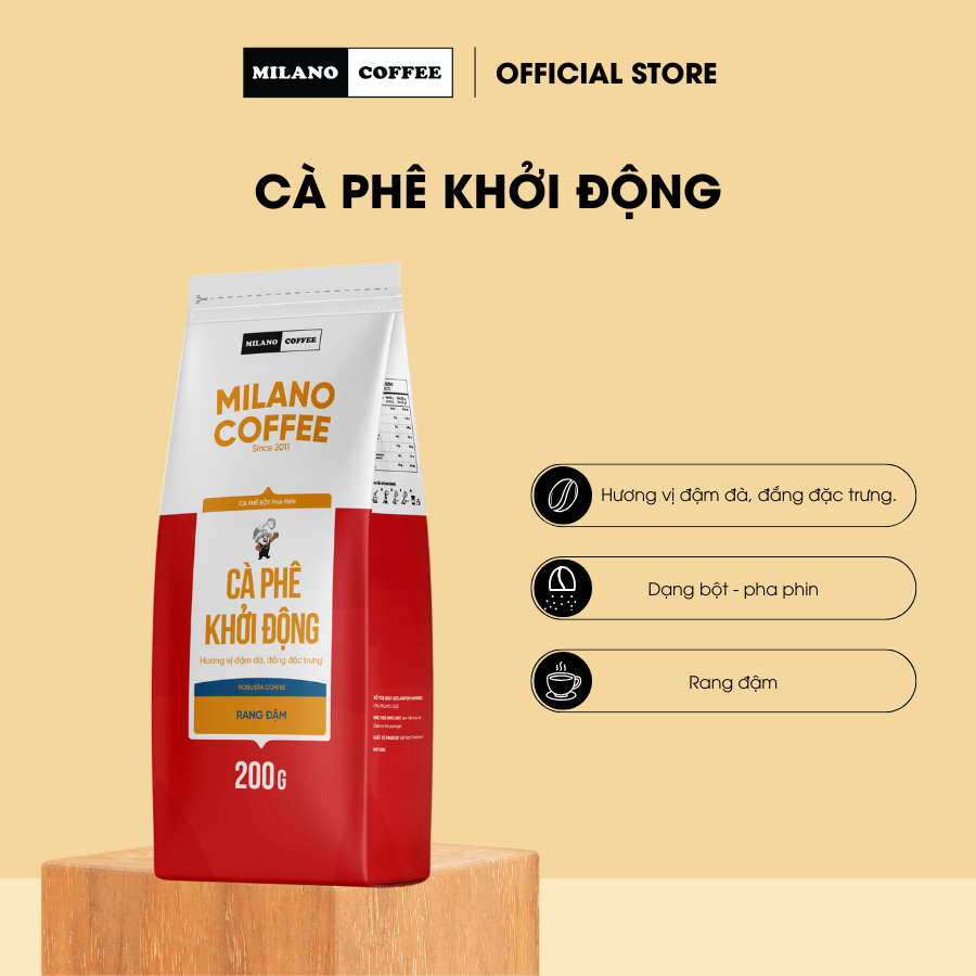Cà phê Khởi động Milano Coffee 200g