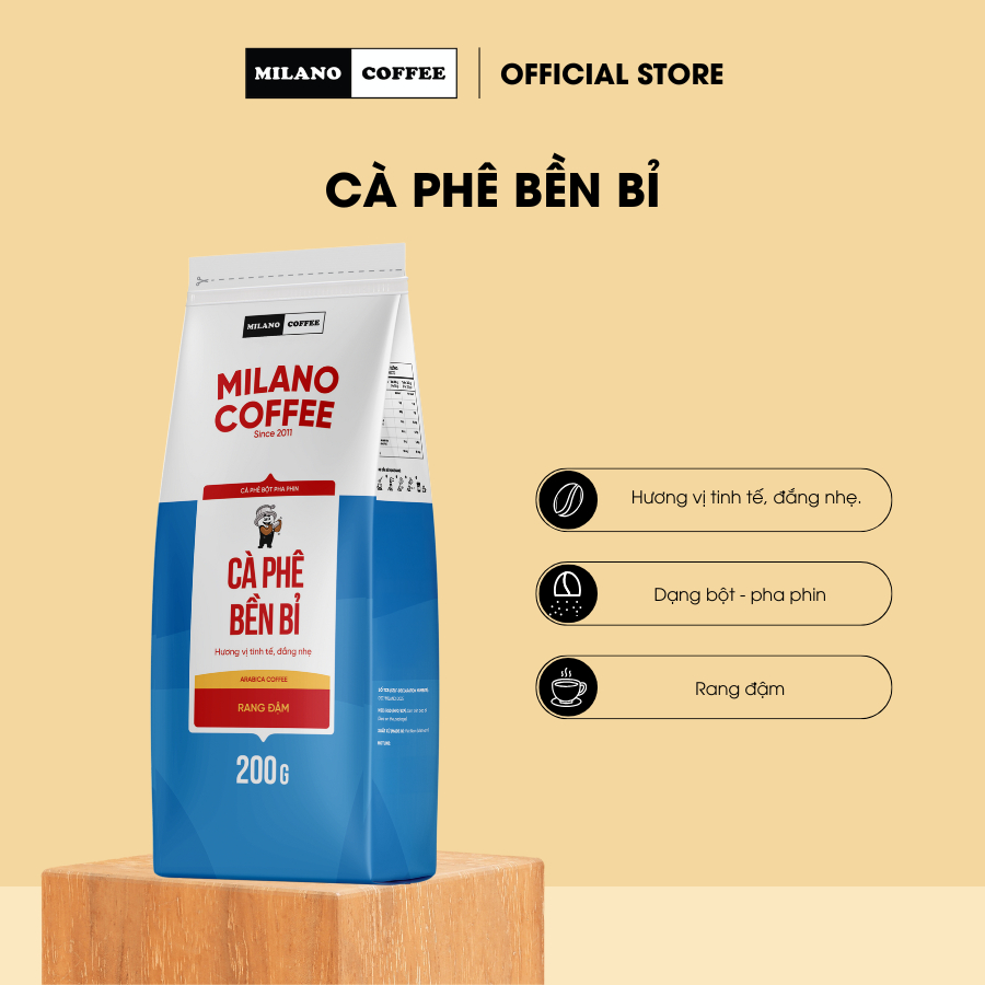 Cà phê Bền bỉ Milano Coffee 200g