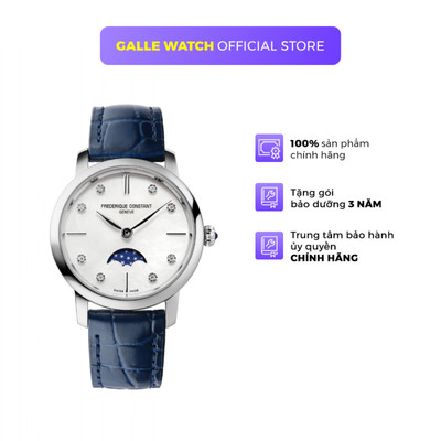 Đồng hồ nữ Frederique Constant FC-206MPWD1S6 mặt kính Sapphire cao cấp dây da đeo tay chính hãng