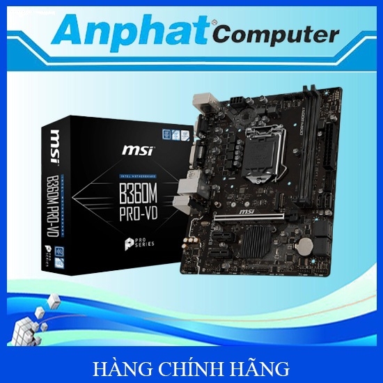 Bo mạch chủ Main MSI B360M Pro-VD/M.2 Socket LGA 1151-V2 Hàng Cty (Fullbox) – Bảo hành 36 tháng