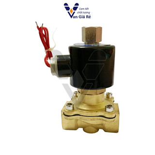 Coil đồng 100%| Van điện từ thường MỞ phi 21 – có điện van đóng, dùng cho nước khí nén dầu, 12V 24V 110V 220V, UWK15