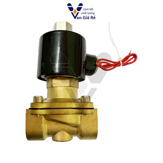 Coil đồng 100%| Van điện từ thường MỞ phi 21 – có điện van đóng, dùng cho nước khí nén dầu, 12V 24V 110V 220V, UWK15