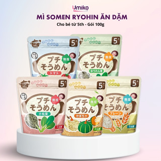  Mì ăn dặm nhập khẩu Nhật tách muối Wagu Ryohin somen cho bé ăn dặm từ 5 tháng gói zip 100g - Umiko 