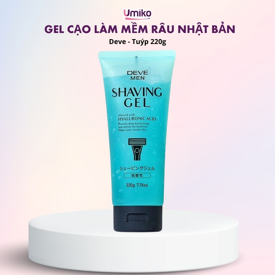  Gel cạo râu nam Deve Nhật Bản làm mềm râu giúp cạo sạch dễ dàng không gây rát 220g - Umiko 