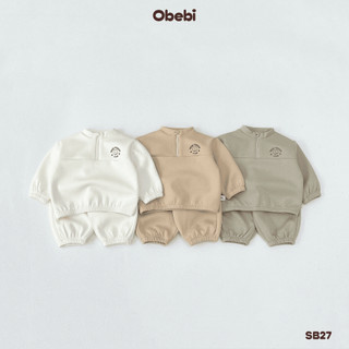  Set Bộ Nỉ 2 Mặt Air Layer Obebi Thời Trang Thu Đông Ấm Áp Cho Bé Trai Bé Gái Từ 8kg - 23kg SB27 