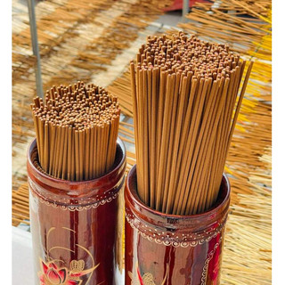 Ống đựng Nhang gõ tràm nguyên khối cao 25cm
