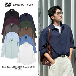  Áo Sơ Mi Dài Tay Nam Nữ Dinoman x Yumi Thấm Hút Tốt Mềm Form Oversize Nam Nữ Unisex Trẻ Trung - SM011 